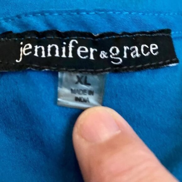 Jennifer and Grace XL Sleeveless Blue Top - Picture 7 of 10